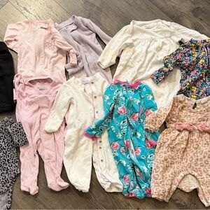 0-3 months Assorted Baby girl Onesies and Rompers
